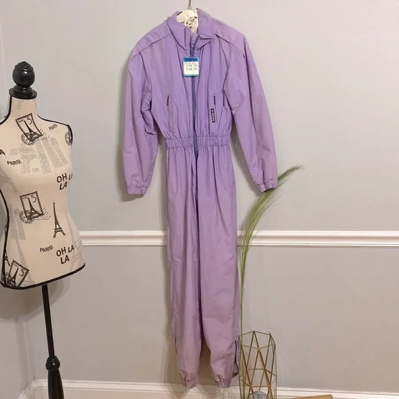 VTG Anoralp Schmello Designer Size 8 Purple Skiwear France Snow Suit - Picture 1 of 14